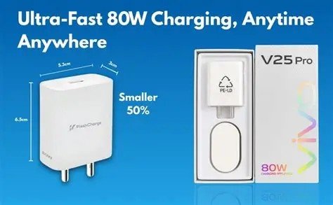Vivo V25 Pro 80W Complete Flashcharge Adapter With Type C Cable