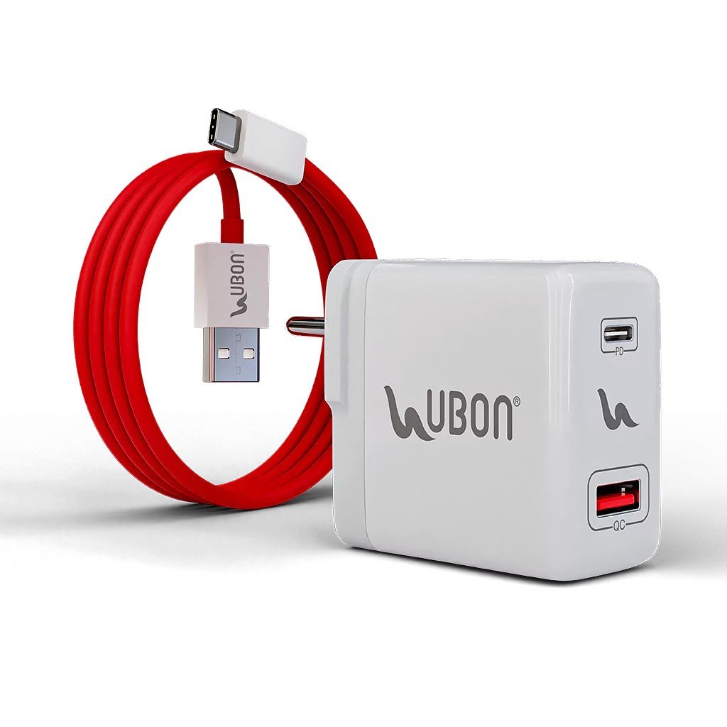 Ubon C3 45W Dual Port Adapter With Type C Cable