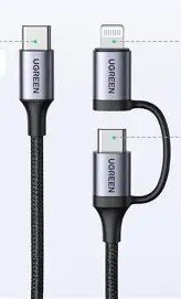 Ubon WR672 C to C / Lightning Cable 1MTR 65W